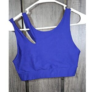 Becco Royal Blue Cutout Sports Bra Tank Top Athletic Workout Size L
